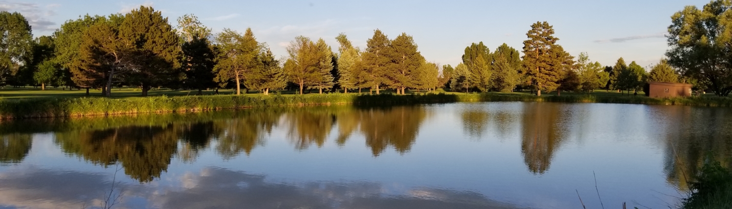 Photo taken by Colorado photographer Bill Bleich of a lake on a golf course